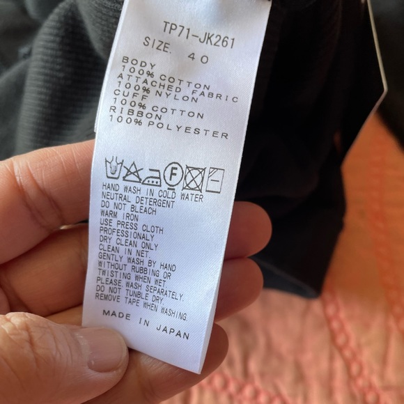 Toga Pulla ribbed tshirt with sheer panel on cuffs Sz Eu 40 - Picture 9 of 11